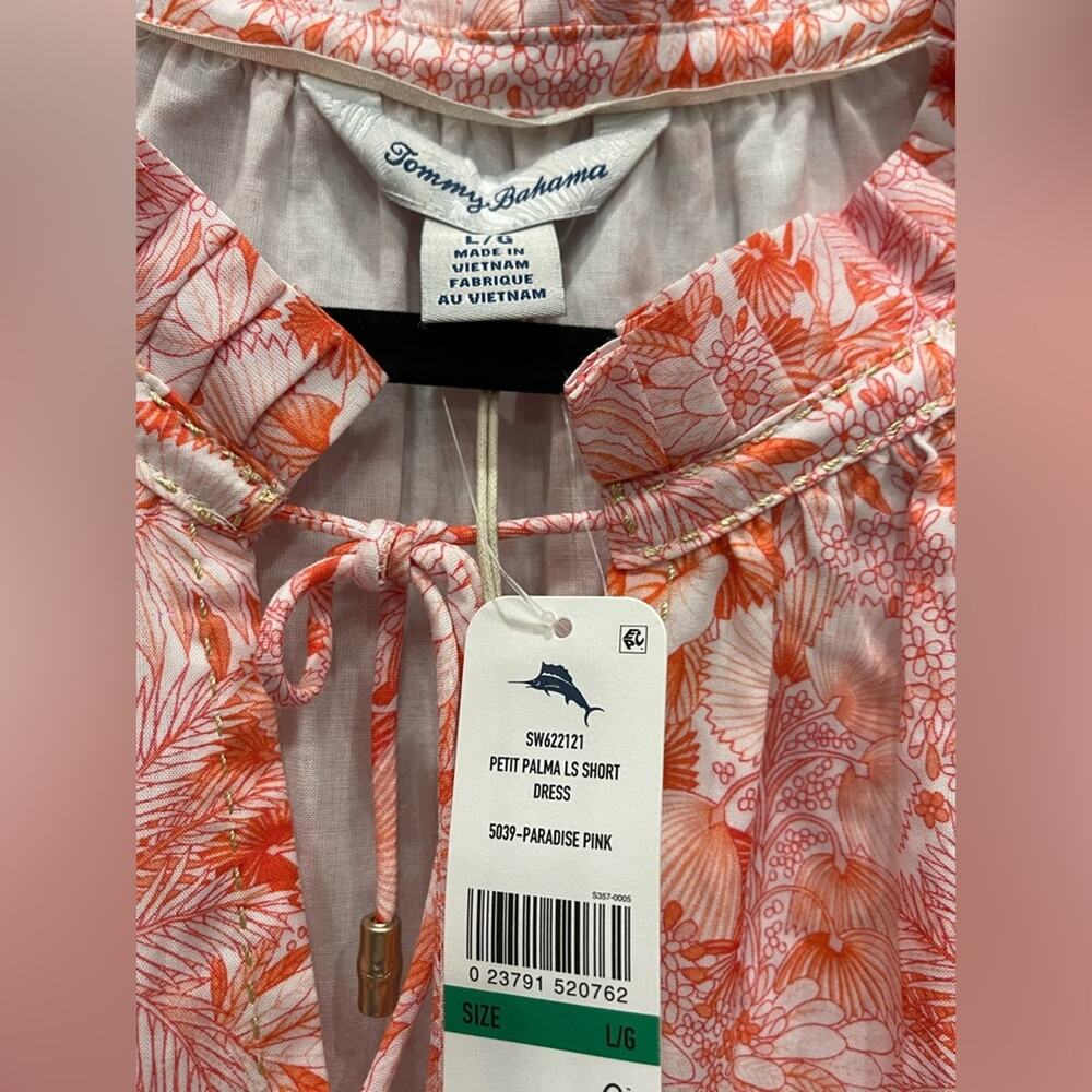 NWT Tommy Bahama Petit Palma Short Dress Size L Paradise Pink - Picture 8 of 8